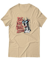 T-Shirt Αντρικό - Big Dog Bigger Attitude - Color Thumbnail Μπεζ