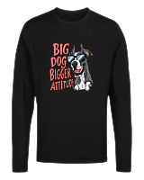 Μακρυμάνικο Μακό - Big Dog Bigger Attitude - Color Thumbnail Μαύρο