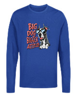 Μακρυμάνικο Μακό - Big Dog Bigger Attitude - Color Thumbnail Μπλε Ρουά