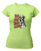 T-Shirt Στενή Γραμμή - Big Dog Bigger Attitude - Color Thumbnail Λαχανί