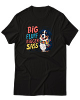 T-Shirt Αντρικό - Big Fluff - Color Thumbnail Μαύρο