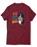T-Shirt Αντρικό - Big Fluff - Color Thumbnail Σκούρο Κόκκινο