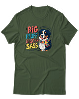T-Shirt Αντρικό - Big Fluff - Color Thumbnail Κυπαρισσί