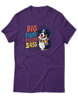 T-Shirt Αντρικό - Big Fluff - Color Thumbnail Σκούρο Μωβ