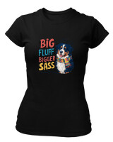 T-Shirt Στενή Γραμμή - Big Fluff - Color Thumbnail Μαύρο