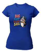 T-Shirt Στενή Γραμμή - Big Fluff - Color Thumbnail Μπλε Ρουά