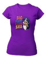 T-Shirt Στενή Γραμμή - Big Fluff - Color Thumbnail Σκούρο Μωβ
