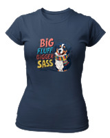 T-Shirt Στενή Γραμμή - Big Fluff - Color Thumbnail Σκούρο Μπλε