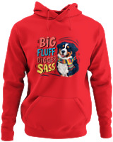 Φούτερ με κουκούλα - Big Fluff - Color Thumbnail Κόκκινο