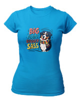 T-Shirt Στενή Γραμμή - Big Fluff - Color Thumbnail Τιρκουάζ