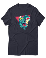 T-Shirt Αντρικό - Big Foot Eating Pizza - Color Thumbnail Σκούρο Μπλε