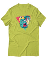 T-Shirt Αντρικό - Big Foot Eating Pizza - Color Thumbnail Λαχανί
