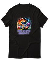 T-Shirt Αντρικό - Big Game Energy - Color Thumbnail Μαύρο