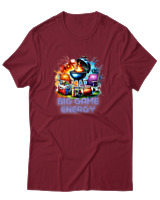 T-Shirt Αντρικό - Big Game Energy - Color Thumbnail Σκούρο Κόκκινο
