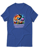 T-Shirt Αντρικό - Big Game Energy - Color Thumbnail Μπλε Ρουά