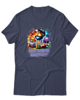 T-Shirt Αντρικό - Big Game Energy - Color Thumbnail Μπλε Γκρι