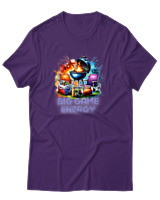 T-Shirt Αντρικό - Big Game Energy - Color Thumbnail Σκούρο Μωβ