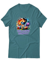 T-Shirt Αντρικό - Big Game Energy - Color Thumbnail Μπλε Πράσινο