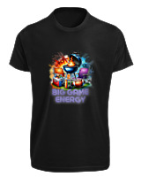 T-Shirt Fit Αντρικό - Big Game Energy - Color Thumbnail Μαύρο