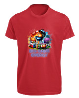 T-Shirt Fit Αντρικό - Big Game Energy - Color Thumbnail Κόκκινο