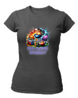 T-Shirt Στενή Γραμμή Γυναικείο - Big Game Energy - Color Thumbnail Ανθρακί