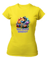 T-Shirt Στενή Γραμμή Γυναικείο - Big Game Energy - Color Thumbnail Κίτρινο