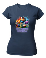 T-Shirt Στενή Γραμμή Γυναικείο - Big Game Energy - Color Thumbnail Σκούρο Μπλε
