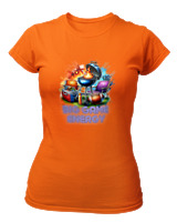 T-Shirt Στενή Γραμμή Γυναικείο - Big Game Energy - Color Thumbnail Πορτοκαλί