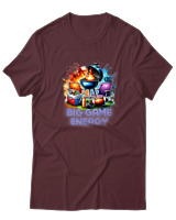 T-Shirt  Γυναικείο - Big Game Energy - Color Thumbnail Μπορντό