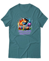 T-Shirt  Γυναικείο - Big Game Energy - Color Thumbnail Μπλέ Πράσινο
