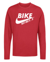 Μακρυμάνικο Μακό - Bike Just Like It - Color Thumbnail Κόκκινο
