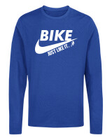 Μακρυμάνικο Μακό - Bike Just Like It - Color Thumbnail Μπλε Ρουά