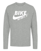 Μακρυμάνικο Μακό - Bike Just Like It - Color Thumbnail Γκρι Μελανζέ