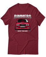 T-Shirt Unisex - Bimmers - Color Thumbnail Σκούρο Κόκκινο