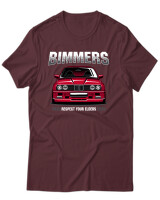 T-Shirt Unisex - Bimmers - Color Thumbnail Μπορντό