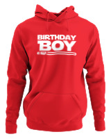 Φούτερ με κουκούλα Αντρικό - Birthday Boy - Color Thumbnail Κόκκινο