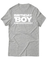 T-Shirt Αντρικό - Birthday Boy - Color Thumbnail Γκρι Μελανζέ