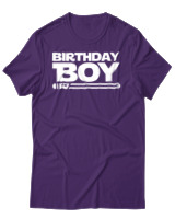 T-Shirt Αντρικό - Birthday Boy - Color Thumbnail Σκούρο Μωβ