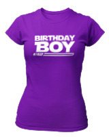 T-Shirt Στενή Γραμμή Γυναικείο - Birthday Boy - Color Thumbnail Σκούρο Μωβ