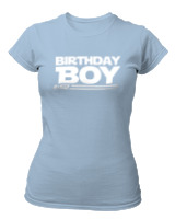 T-Shirt Στενή Γραμμή Γυναικείο - Birthday Boy - Color Thumbnail Γαλάζιο