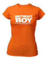 T-Shirt Στενή Γραμμή Γυναικείο - Birthday Boy - Color Thumbnail Πορτοκαλί