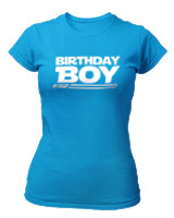 T-Shirt Στενή Γραμμή Γυναικείο - Birthday Boy - Color Thumbnail Τιρκουάζ