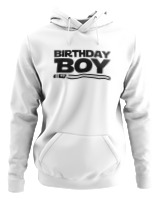 Φούτερ με κουκούλα Αντρικό - Birthday Boy - Color Thumbnail ΄Ασπρο