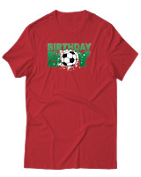 T-Shirt Αντρικό - Birthday Boy - Color Thumbnail Κόκκινο