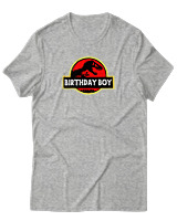 T-Shirt Αντρικό - Birthday Boy - Color Thumbnail Γκρι Μελανζέ