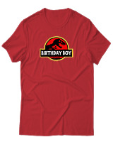 T-Shirt Αντρικό - Birthday Boy - Color Thumbnail Κόκκινο