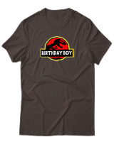 T-Shirt Αντρικό - Birthday Boy - Color Thumbnail Καφέ