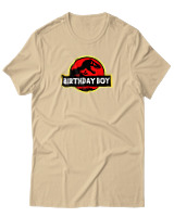 T-Shirt Αντρικό - Birthday Boy - Color Thumbnail Μπεζ