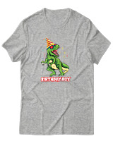 T-Shirt Αντρικό - Birthday Boy - Color Thumbnail Γκρι Μελανζέ