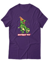 T-Shirt Αντρικό - Birthday Boy - Color Thumbnail Σκούρο Μωβ